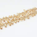 A6010 # -4 China Lieferant Facettierte Kristallplatte Farbe Tear Drop Glasdiamant Briolette Edelsteine ​​Perlen
